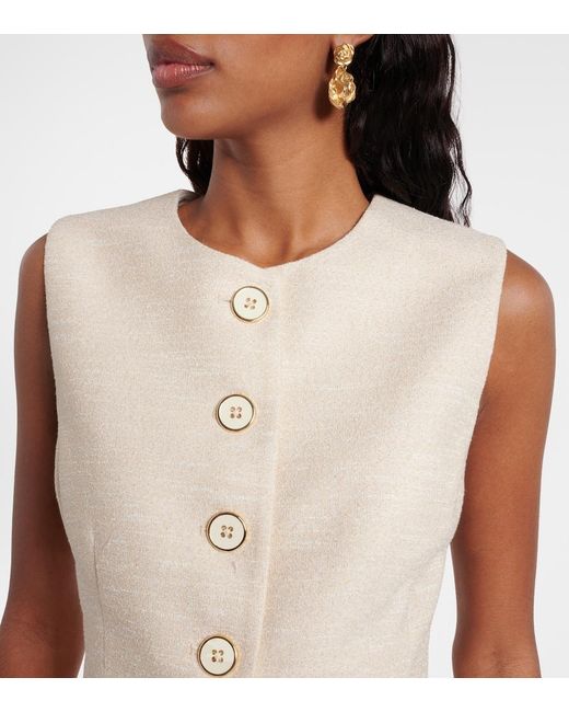 Rebecca Vallance Natural Winnie Tweed Vest