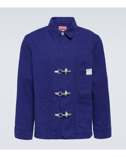 Veste en coton KENZO pour homme en coloris Blue