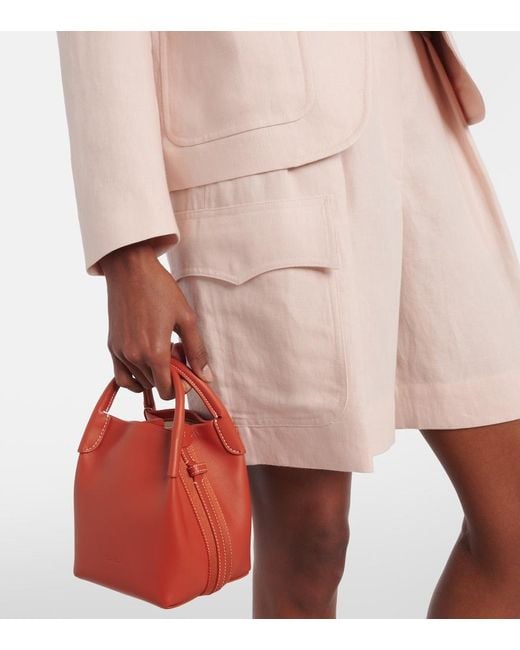 Borsa Bale Mini di Loro Piana in Red