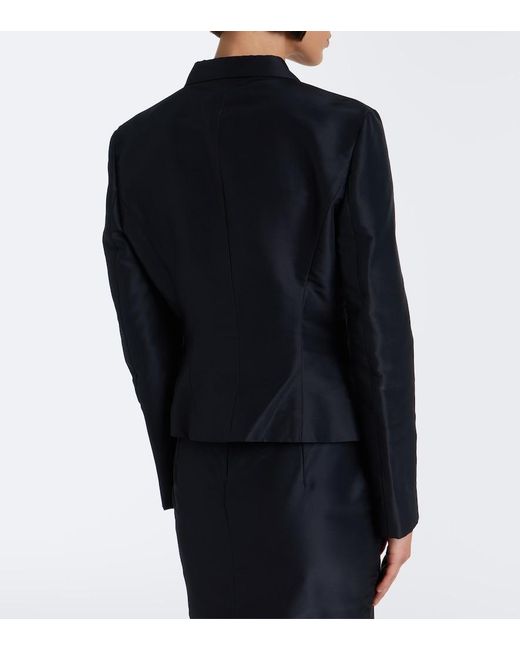 Gucci Black Silk Faille Jacket