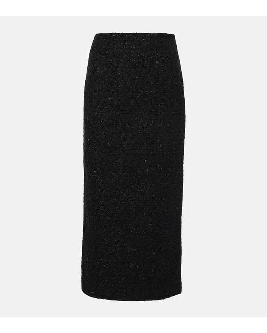 Roland Mouret Black Boucle Pencil Skirt