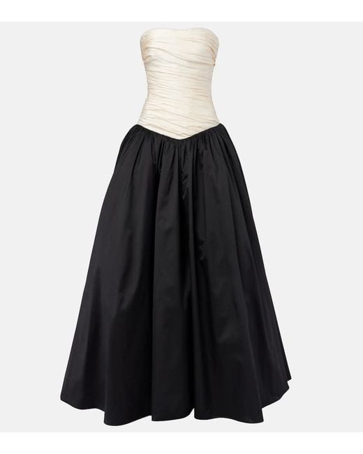 Marmar Halim Black Robe Aus Taft