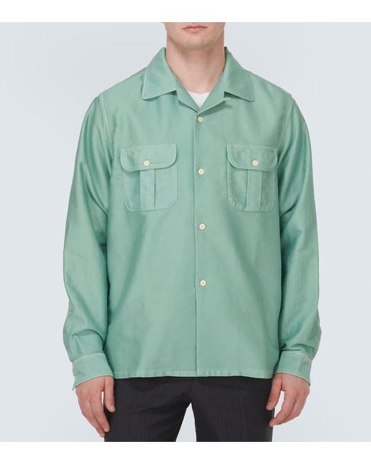 Camicia Keesey G.S. in cotone di Visvim in Green da Uomo