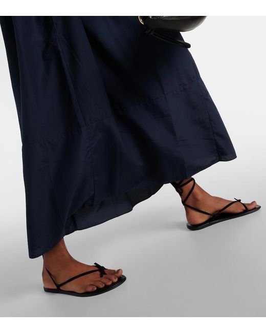 Faithfull The Brand Blue Seine Silk And Cotton Maxi Dress