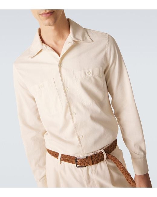 Brunello Cucinelli Natural Cotton Shirt for men