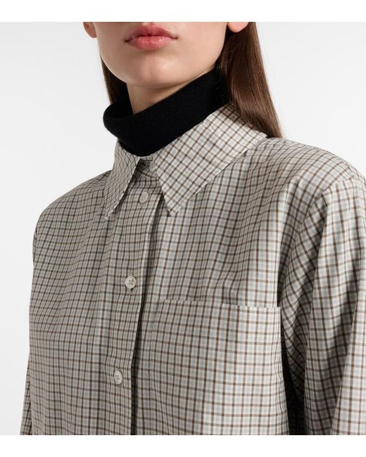 Proenza Schouler Gray Label Checked Cotton Shirt