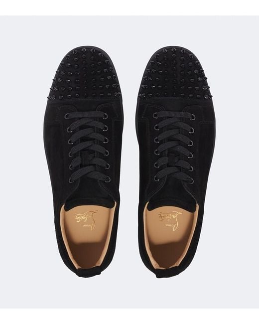 Christian Louboutin Black Luxury Sneaker With Suede Panels for men