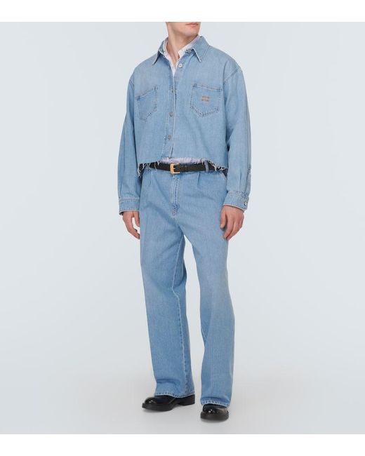 Jeans anchos Miu Miu de hombre de color Blue