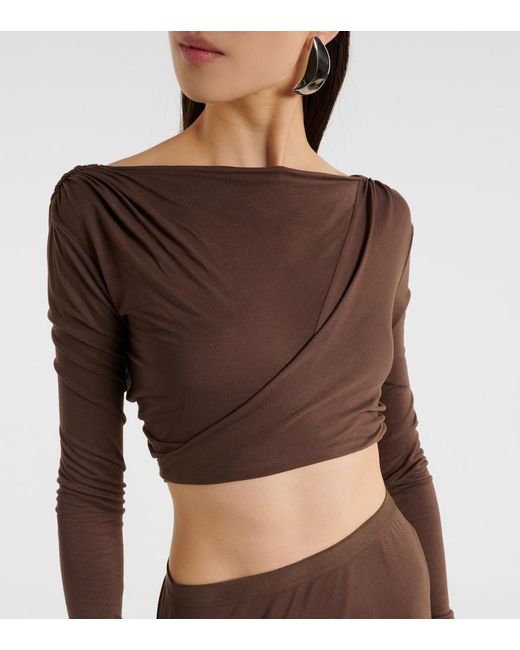 Rick Owens Brown Jade Crop Top