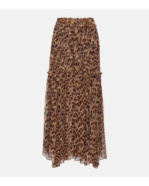 Falda midi Veronique estampada Isabel Marant de color Brown