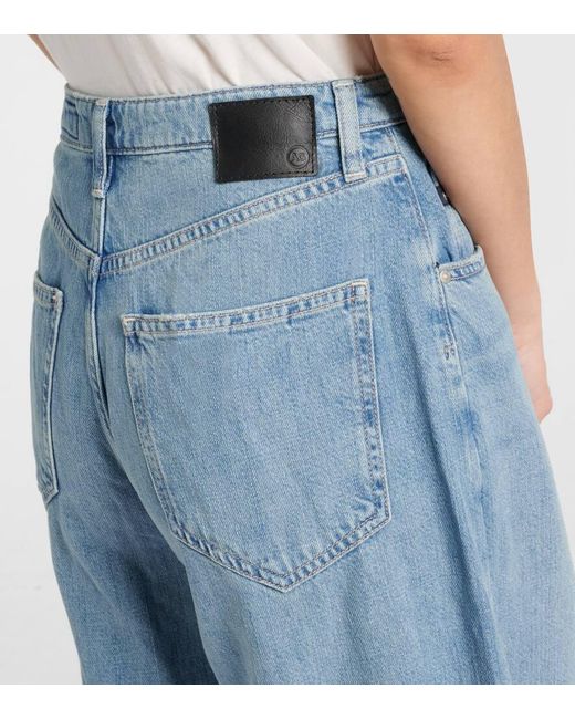 Jeans Anchos De Tiro Alto AG Jeans de color Blue