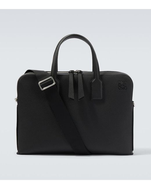 Loewe Black Goya Leather Briefcase for men