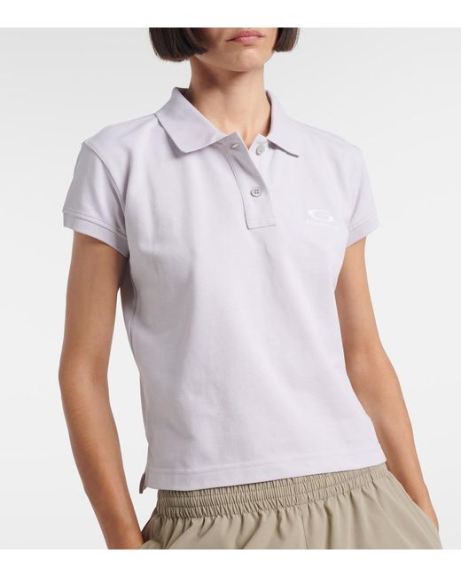 Balenciaga White Cotton Pique Polo Shirt