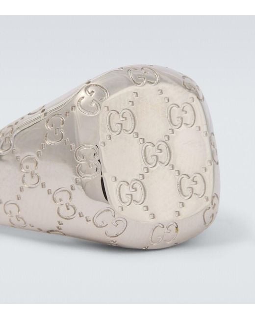 Gucci White Gg Ring for men
