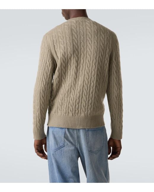 arch4 Natural Duke Street Cable-Knit Cashmere Sweater for men