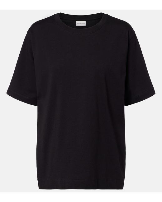 Dries Van Noten Black Cotton Jersey T-Shirt
