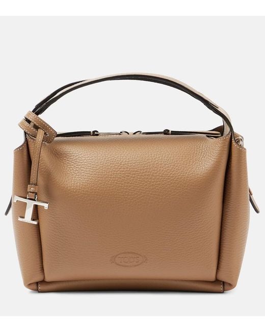 Tod's Brown Tote T Timeless Mini Aus Leder