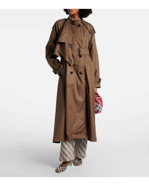 Burberry Brown Trenchcoat Aus Baumwoll-Gabardine