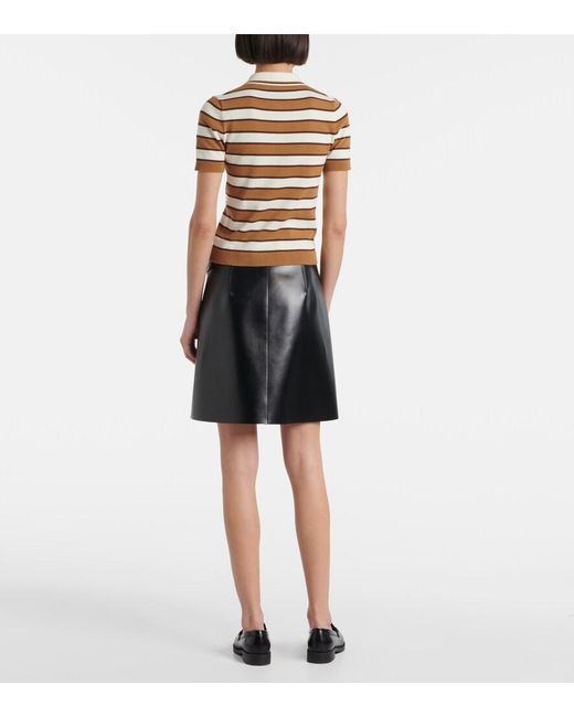 Prada Brown Striped Cotton Top