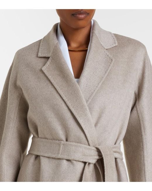 Max Mara Natural Ludmilla Cashmere Wrap Coat