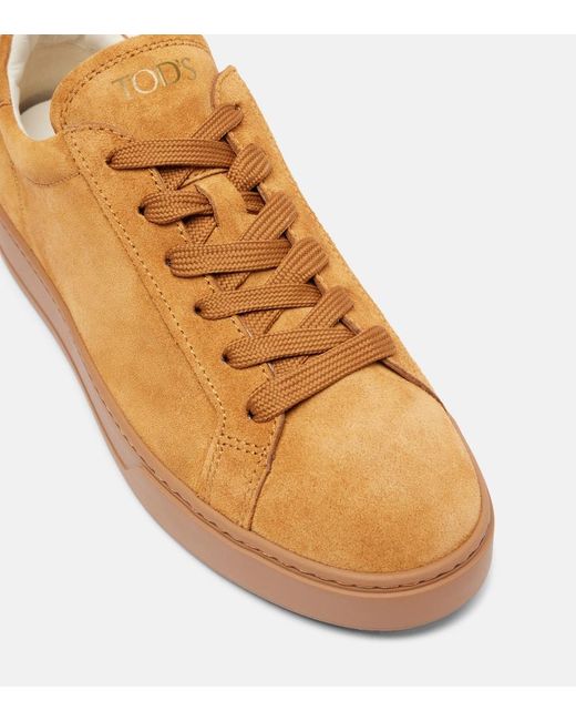 Tod's Brown Sneakers Aus Veloursleder