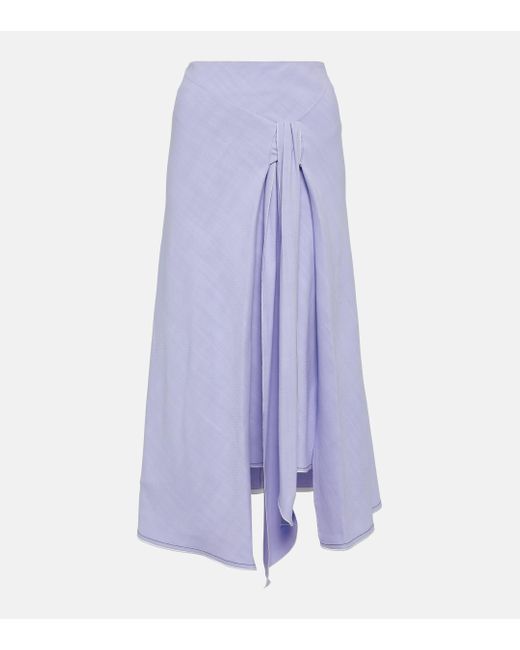 Jupe longue asymetrique tie & dye Victoria Beckham en coloris Purple