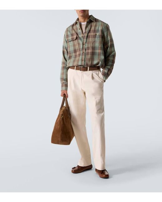 Ralph Lauren Gray Checked Cotton Shirt for men