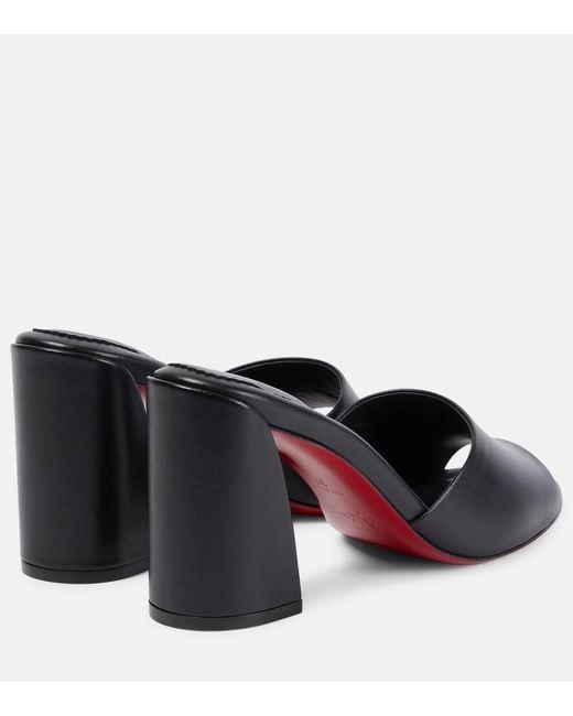 Christian Louboutin Black Jane Leather Mules