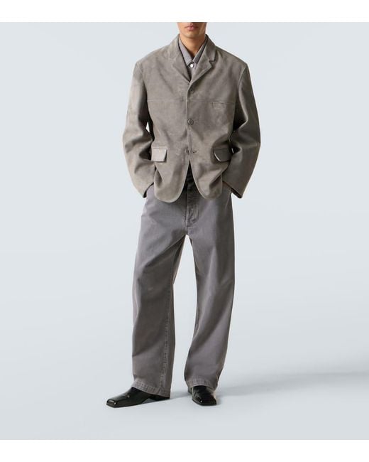 Blazer En Daim Lemaire pour homme en coloris Gray
