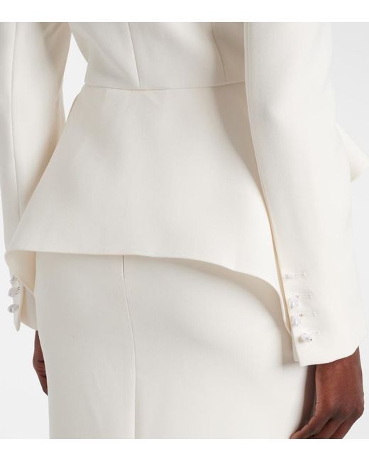 Roland Mouret White Crepe Jacket