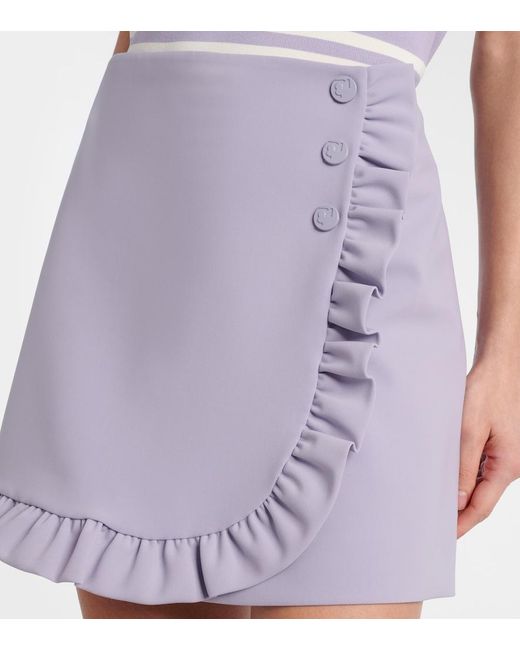 Tory Burch Purple Ruffled Miniskirt