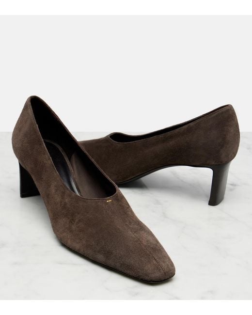 Khaite Brown Cecilia Suede Pumps