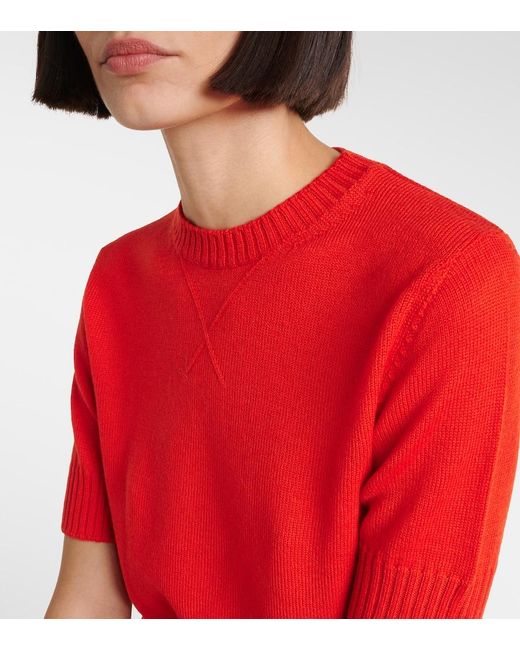 Jil Sander Orange Virgin Wool Top