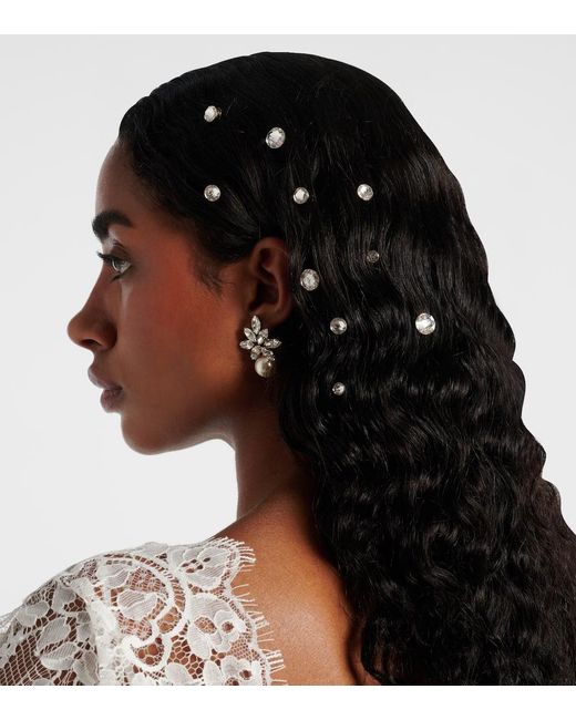 Jennifer Behr White Kira Hair Magnet Set