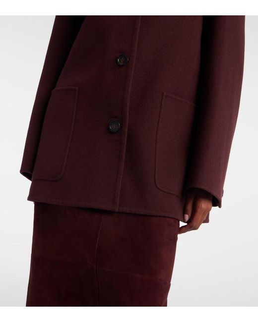 Max Mara Purple Virgin Wool Coat