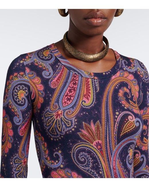 Etro Blue Paisley T-Shirt