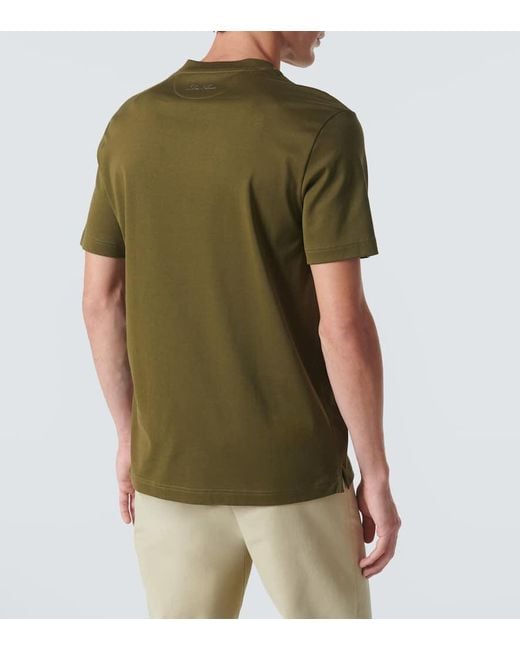 Loro Piana T-Shirt Ray Aus Baumwoll-Jersey in Green für Herren
