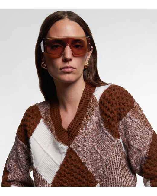 Stella McCartney Natural Runway Flat-Top Sunglasses