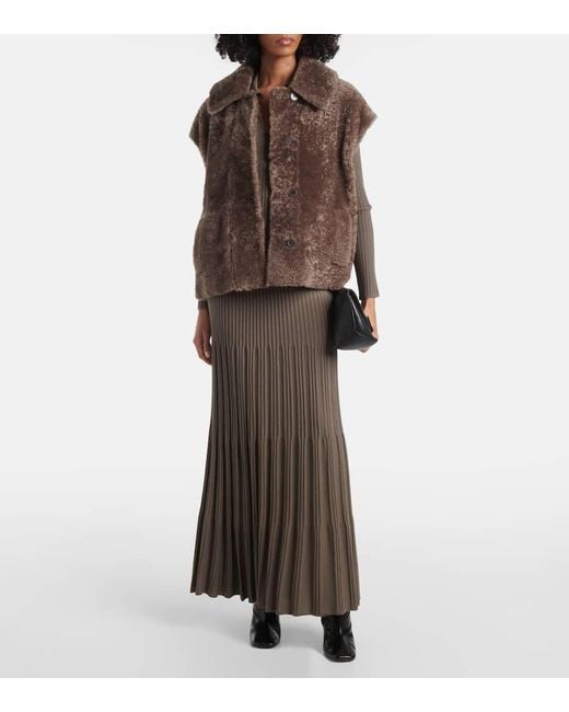Joseph Brown Reversible Shearling And Leather Vest