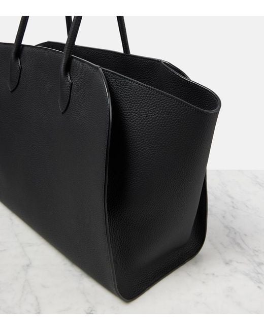【国内発送】THE ROW トートバッグ Marlo leather tote The Row Marlo Tote Bag Black Saddle Leather Silver Hardware