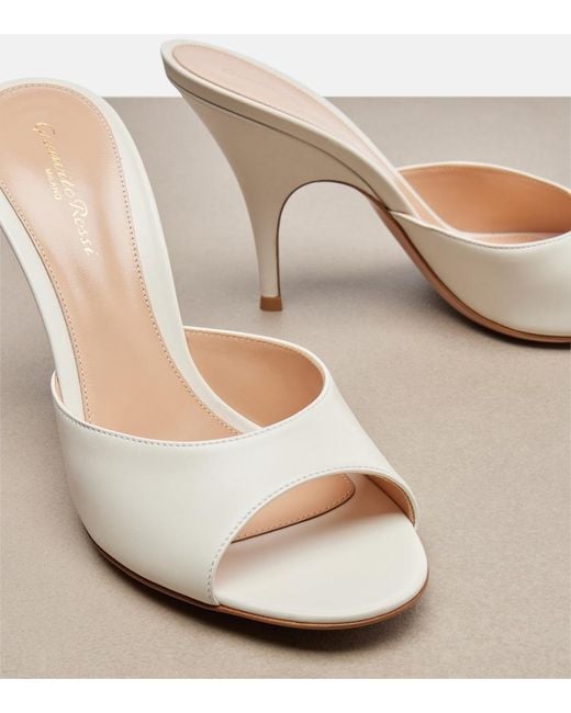Gianvito Rossi Natural Sofia Leather Mules