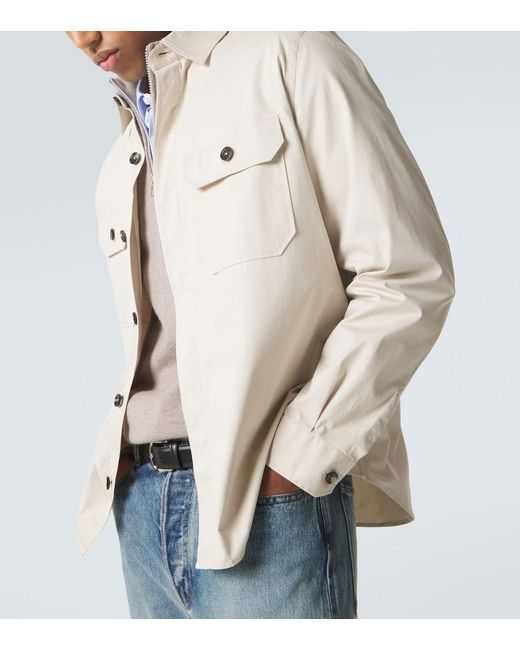 Zegna Natural Cotton-Blend Overshirt for men