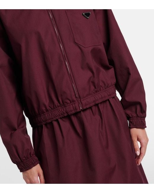 Prada Purple Logo Blouson Jacket