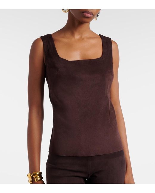 Stouls Brown Edie Suede Tank Top