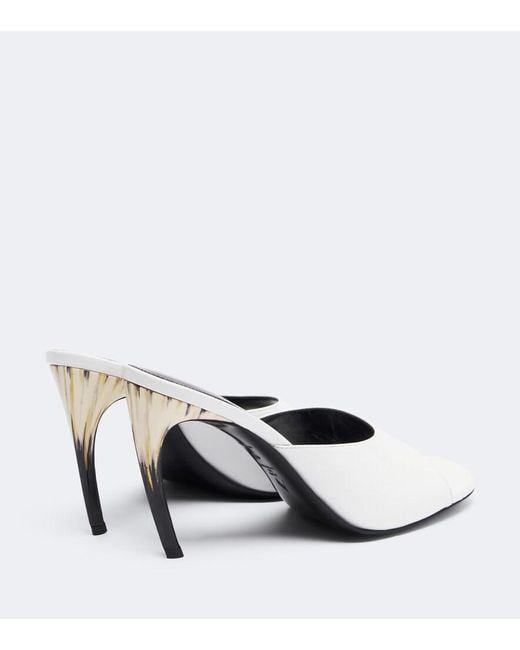 The Attico White Betta Leather Mules