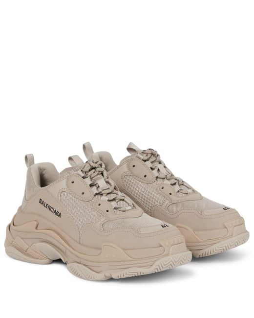 Balenciaga Leather Triple S Sneaker in Beige (Natural) - Save 49% - Lyst