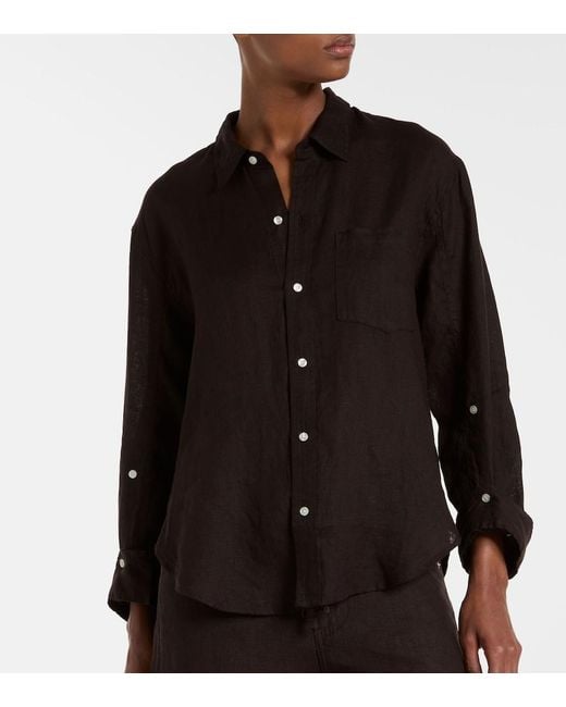 Citizens of Humanity Black Kayla Linen Shirt