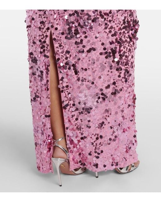 Jonathan Simkhai Purple Bex Sequined Gown