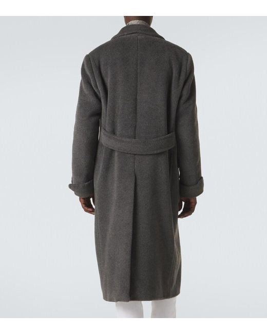 Umit Benan Black Gianni Alpaca And Wool Coat for men