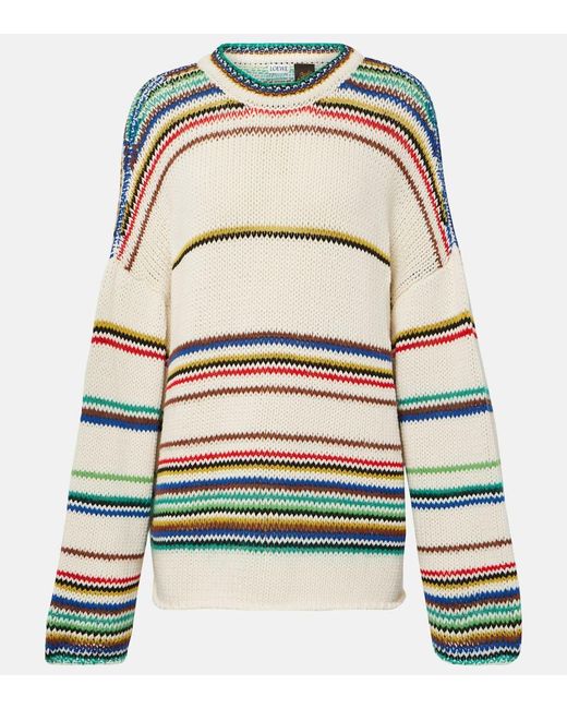 Pullover oversize in misto cotone di Loewe in Multicolor